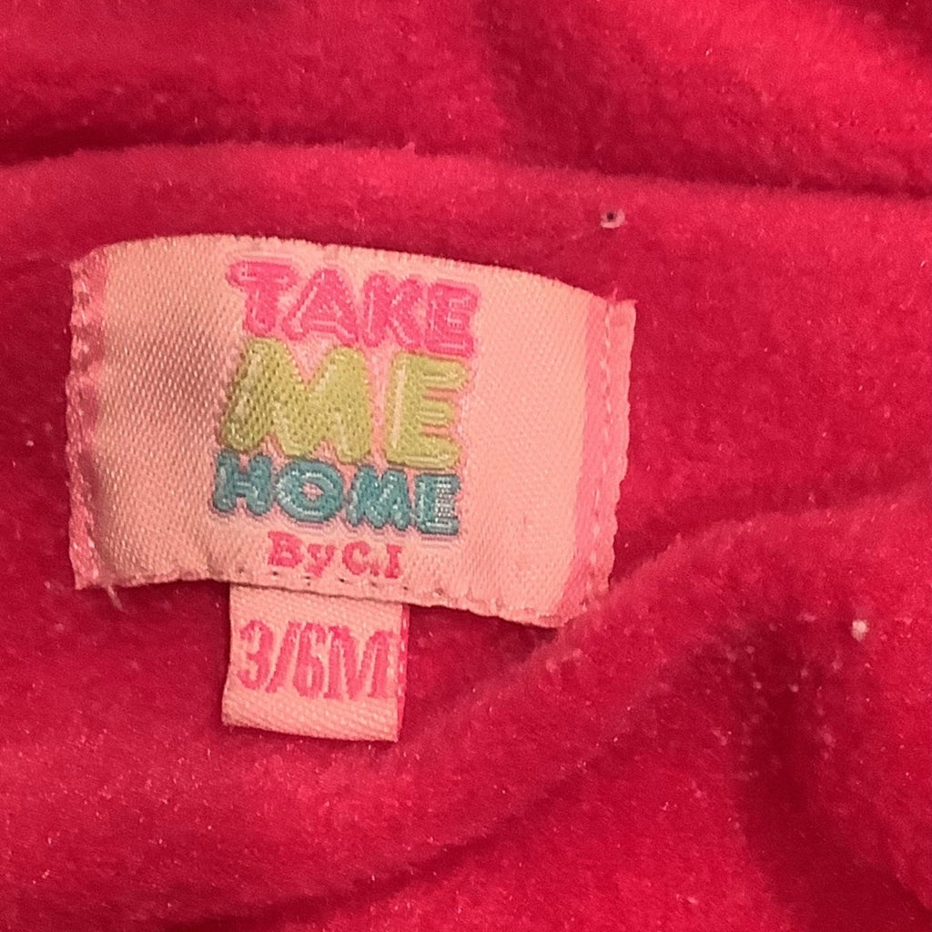 Take Me Home By C.I Baby Girls Pink Hooded Snowsuit With Mittens Size 3/6M Bear Design