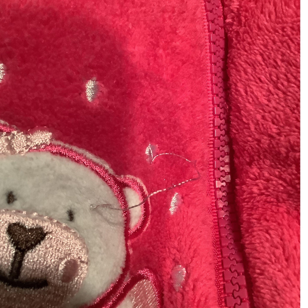 Take Me Home By C.I Baby Girls Pink Hooded Snowsuit With Mittens Size 3/6M Bear Design