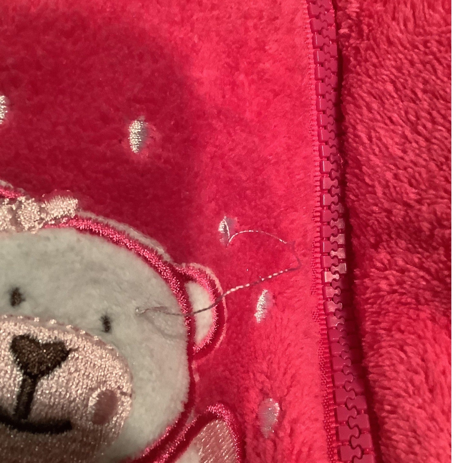 Take Me Home By C.I Baby Girls Pink Hooded Snowsuit With Mittens Size 3/6M Bear Design