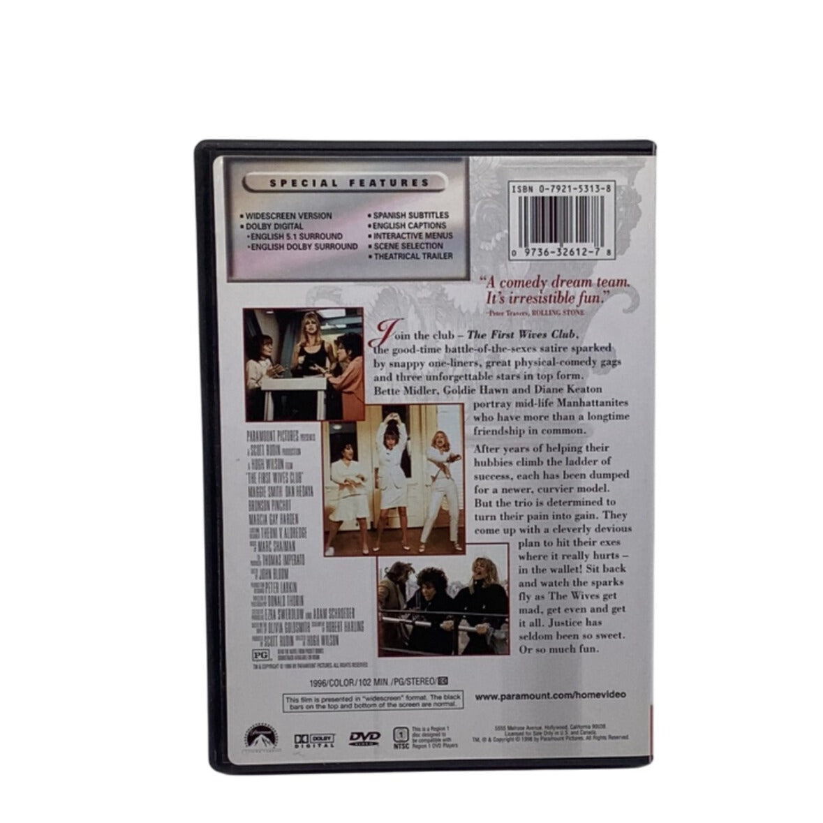 The First Wives Club DVD 1996 Widescreen Edition Bette Midler Comedy Movie