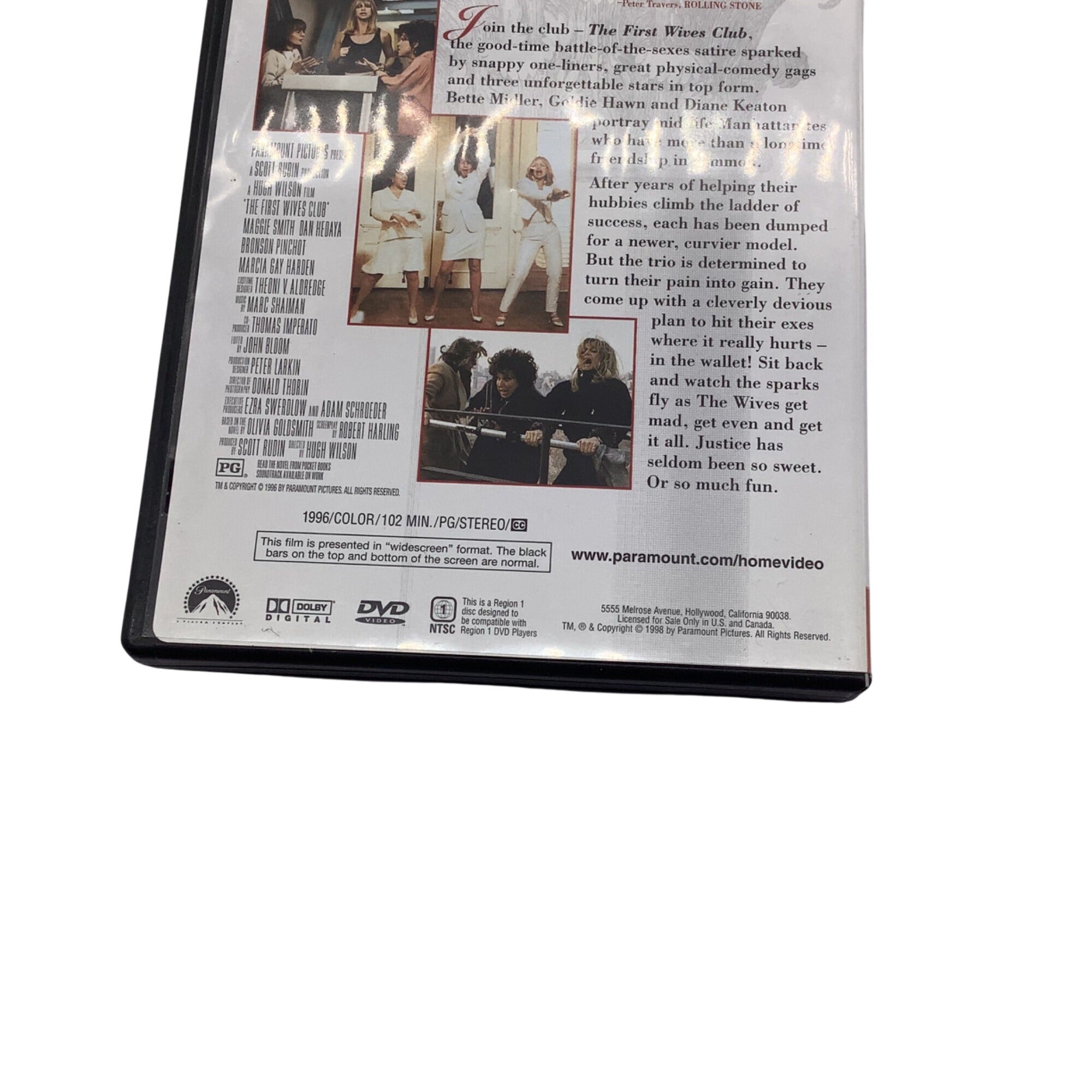The First Wives Club DVD 1996 Widescreen Edition Bette Midler Comedy Movie