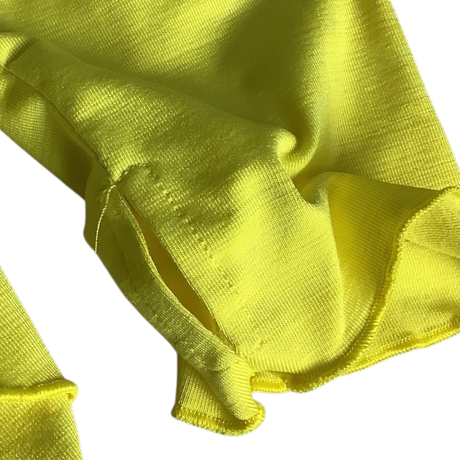 Calvin Klein Performance Quick Dry Womens Yellow Hooded Long Sleeve Ruched Top M