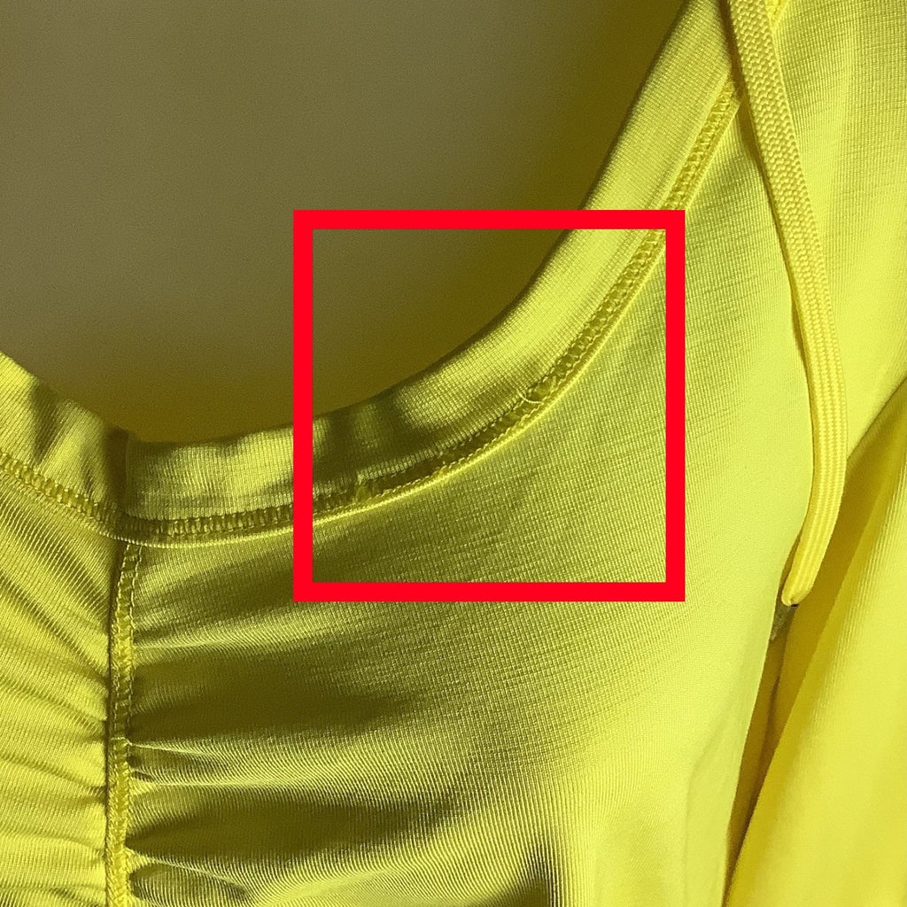 Calvin Klein Performance Quick Dry Womens Yellow Hooded Long Sleeve Ruched Top M