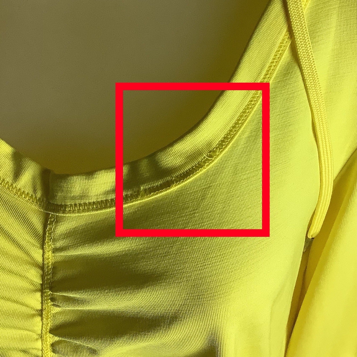 Calvin Klein Performance Quick Dry Womens Yellow Hooded Long Sleeve Ruched Top M