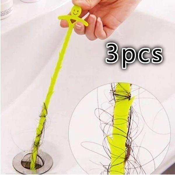 Bathroom Hair Sewer Filter Drain Cleaners Outlet Kitchen Sink Drian Filter 3PCS