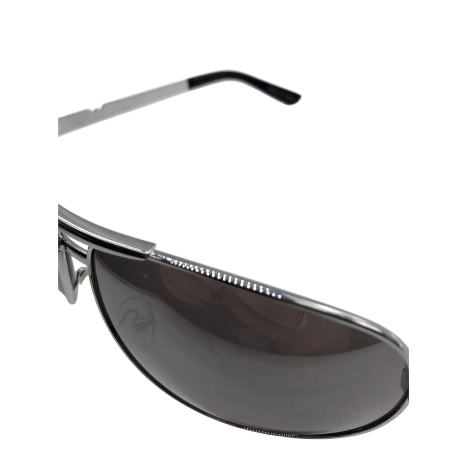 Aviator Style Womens Fashion Sunglasses Silver Frame Black Gradient Lenses UV400 Protection