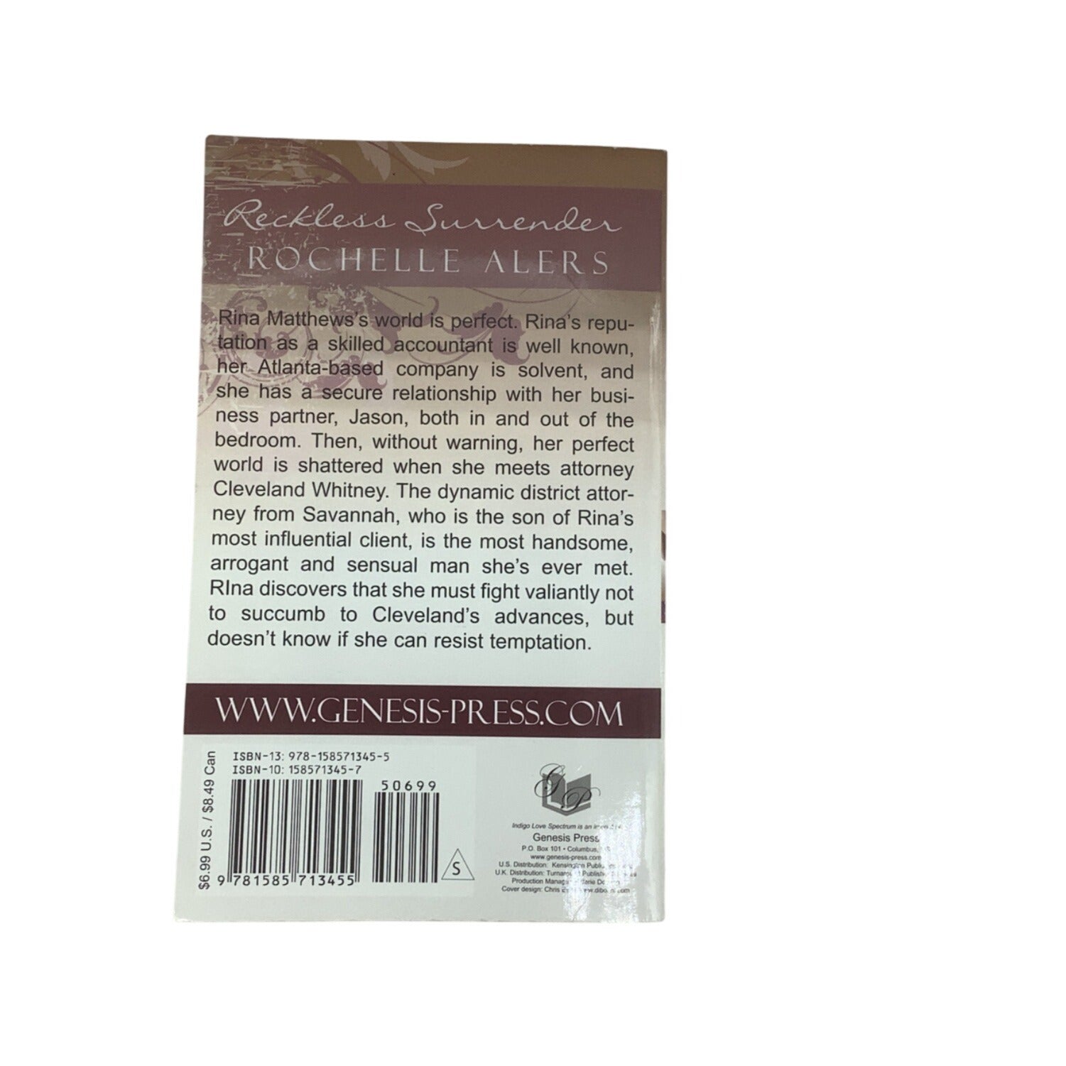 Reckless Surrender Rochelle Alers Paperback 2009 Romantic Novel