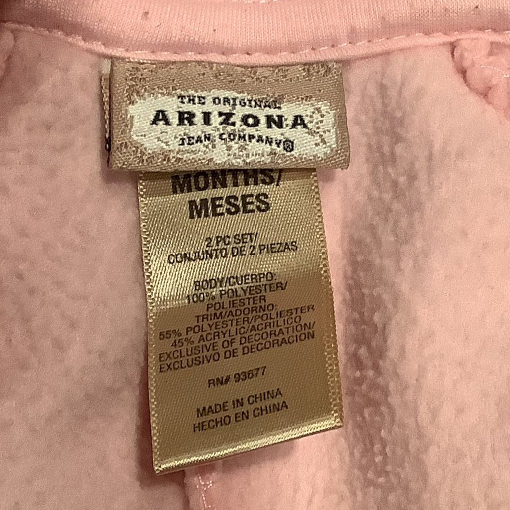 Arizona Jean Company Baby Girl Pink Lil Kitty Hooded Jumpsuit 3-6 Months