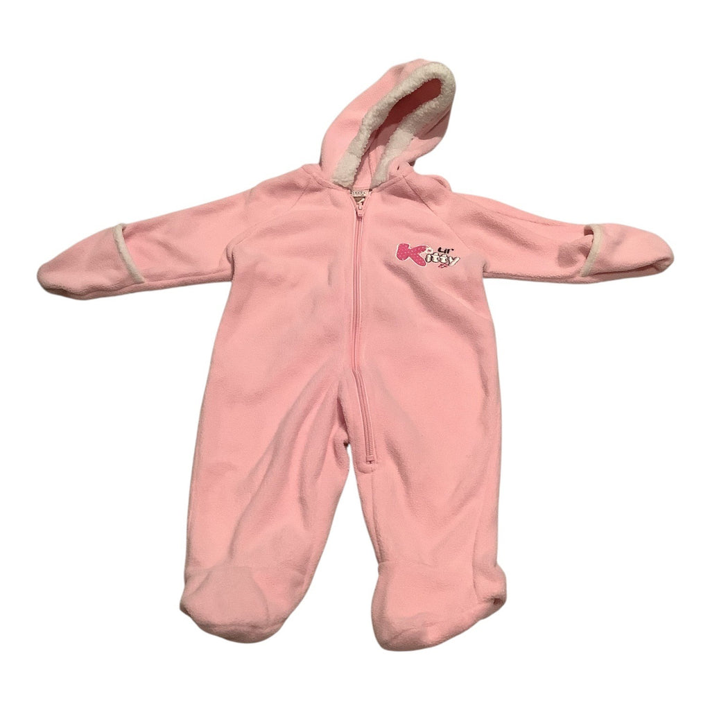 Arizona Jean Company Baby Girl Pink Lil Kitty Hooded Jumpsuit 3-6 Months