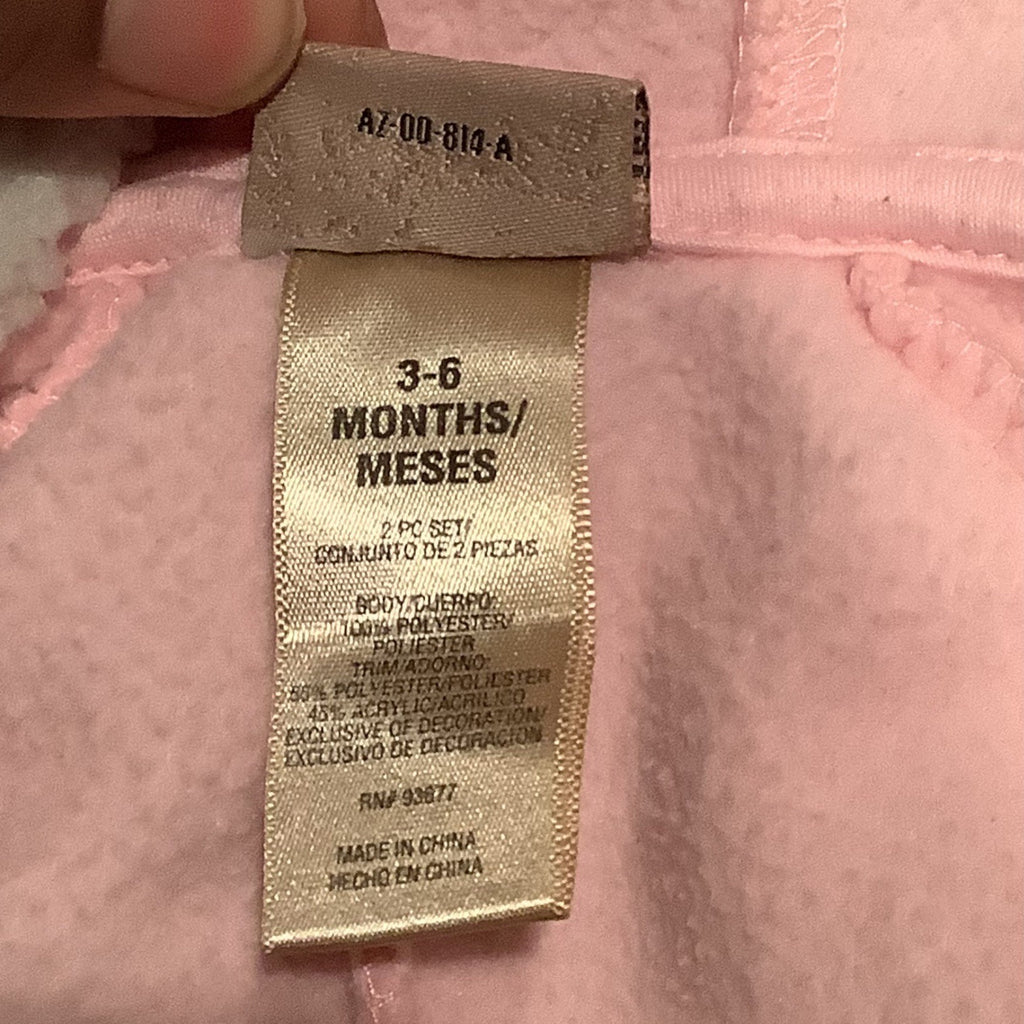 Arizona Jean Company Baby Girl Pink Lil Kitty Hooded Jumpsuit 3-6 Months