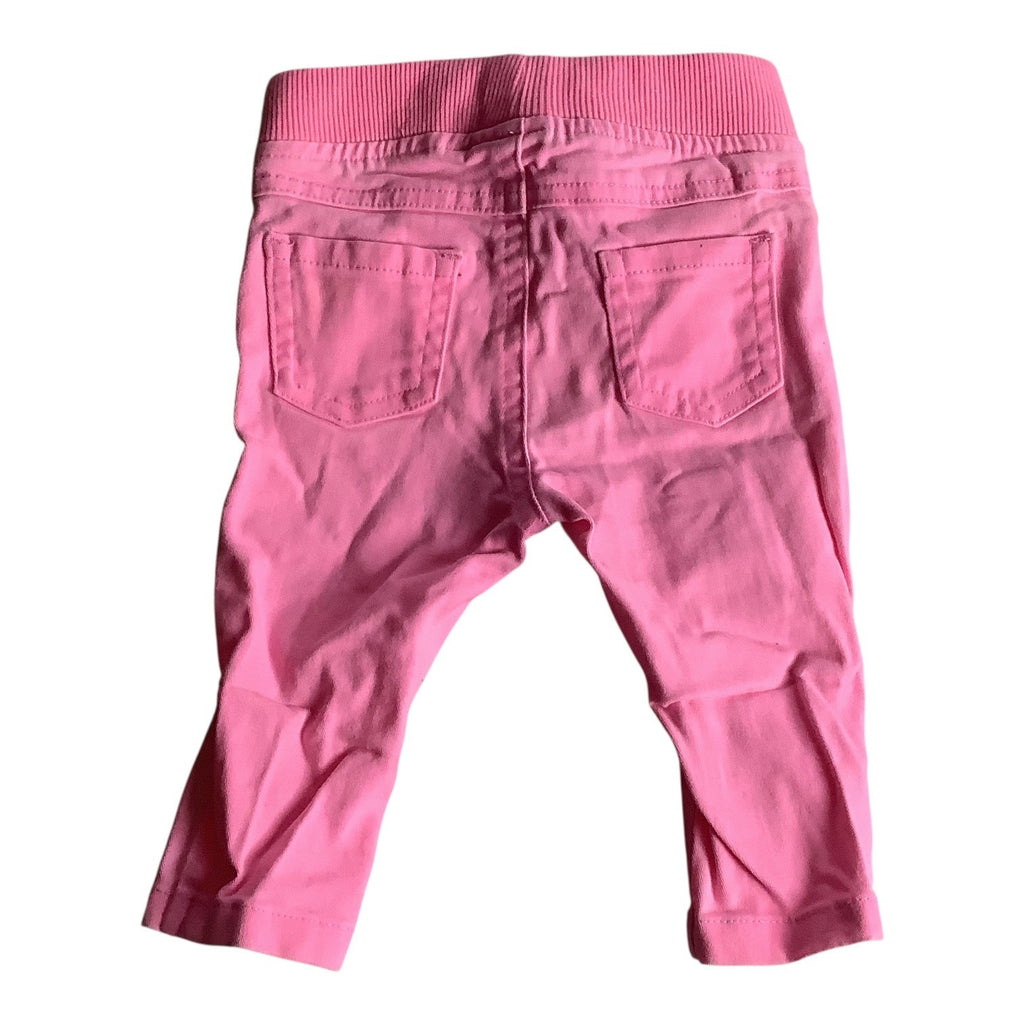 Garanimals Baby Girl Pink Ruffled Pants Size 3-6M Elastic Waist Cotton Blend