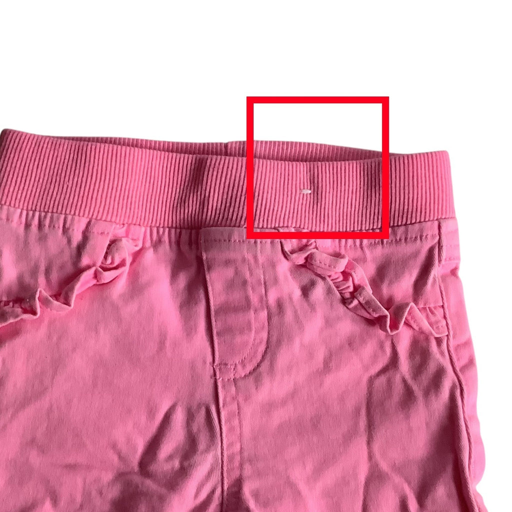 Garanimals Baby Girl Pink Ruffled Pants Size 3-6M Elastic Waist Cotton Blend