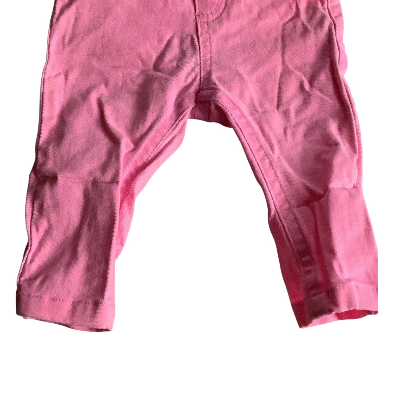 Garanimals Baby Girl Pink Ruffled Pants Size 3-6M Elastic Waist Cotton Blend