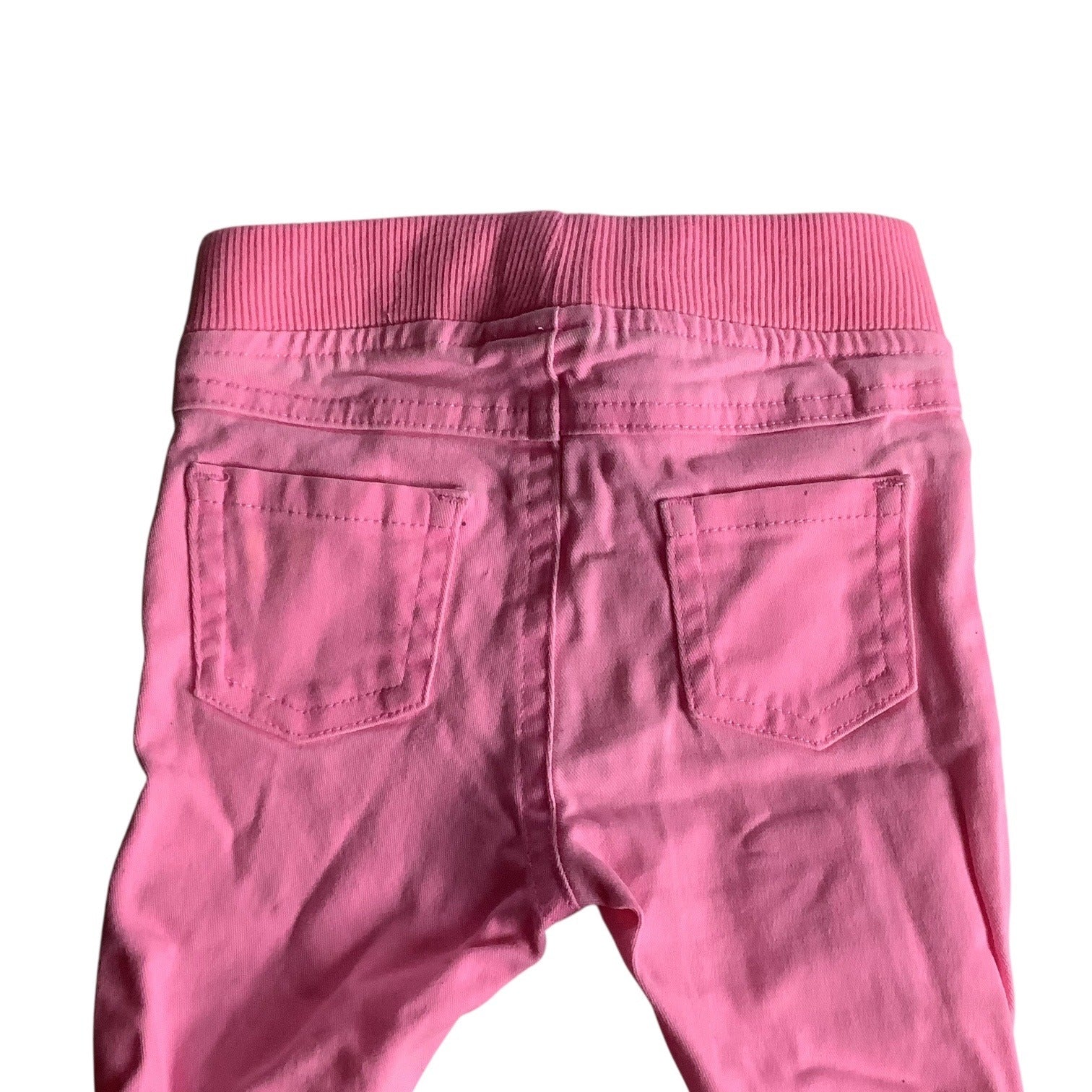 Garanimals Baby Girl Pink Ruffled Pants Size 3-6M Elastic Waist Cotton Blend