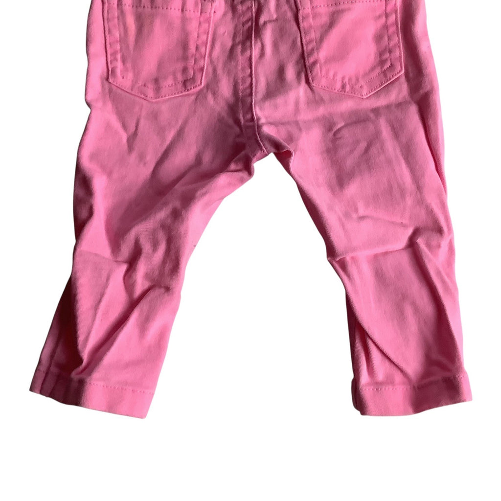 Garanimals Baby Girl Pink Ruffled Pants Size 3-6M Elastic Waist Cotton Blend