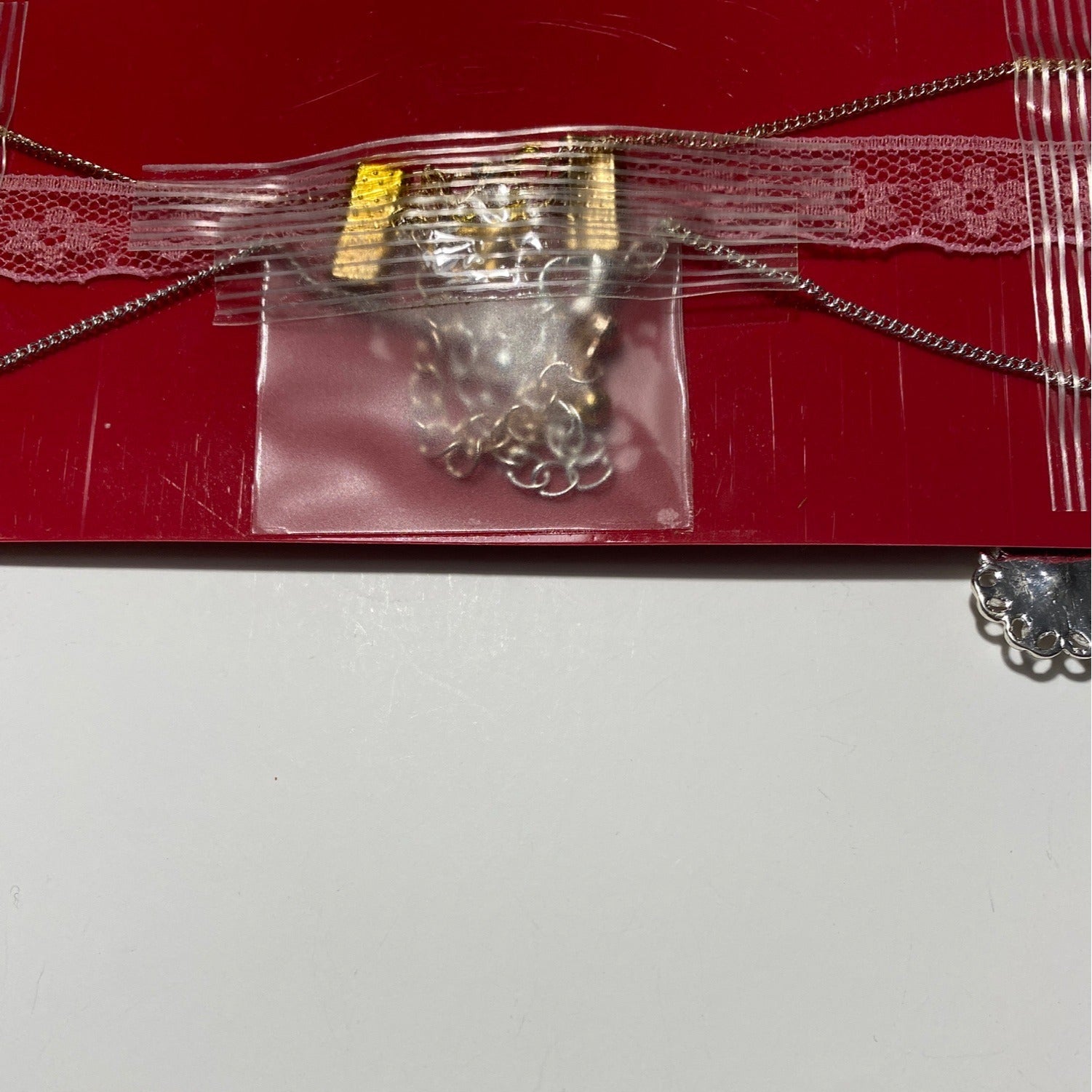 Arizona Jean Co. Womens Layered Necklace Set With Pearl & Floral Pendant Design