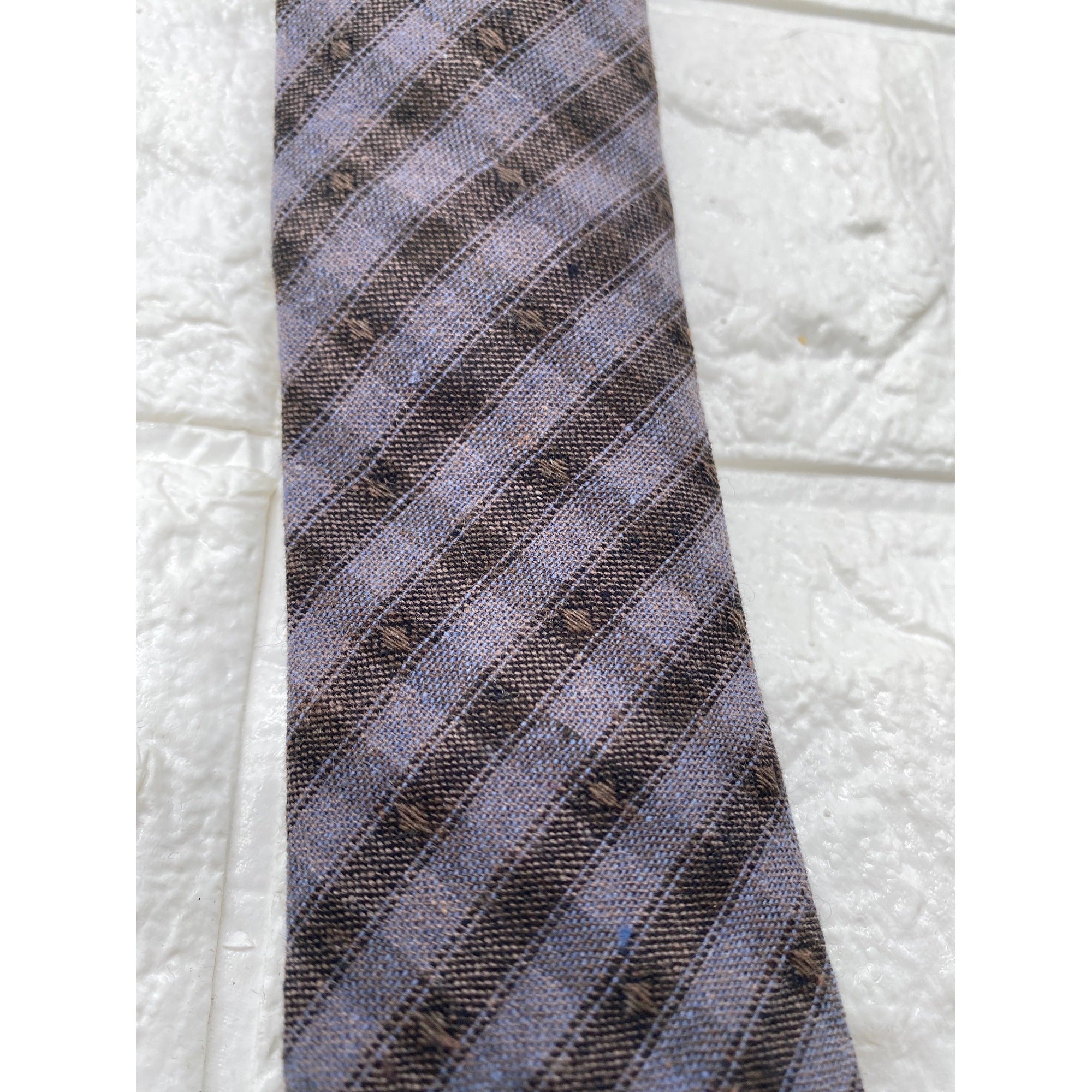 Skinny Tie Madness Mens Striped Tie Multicolor 100% Cotton SKM3228