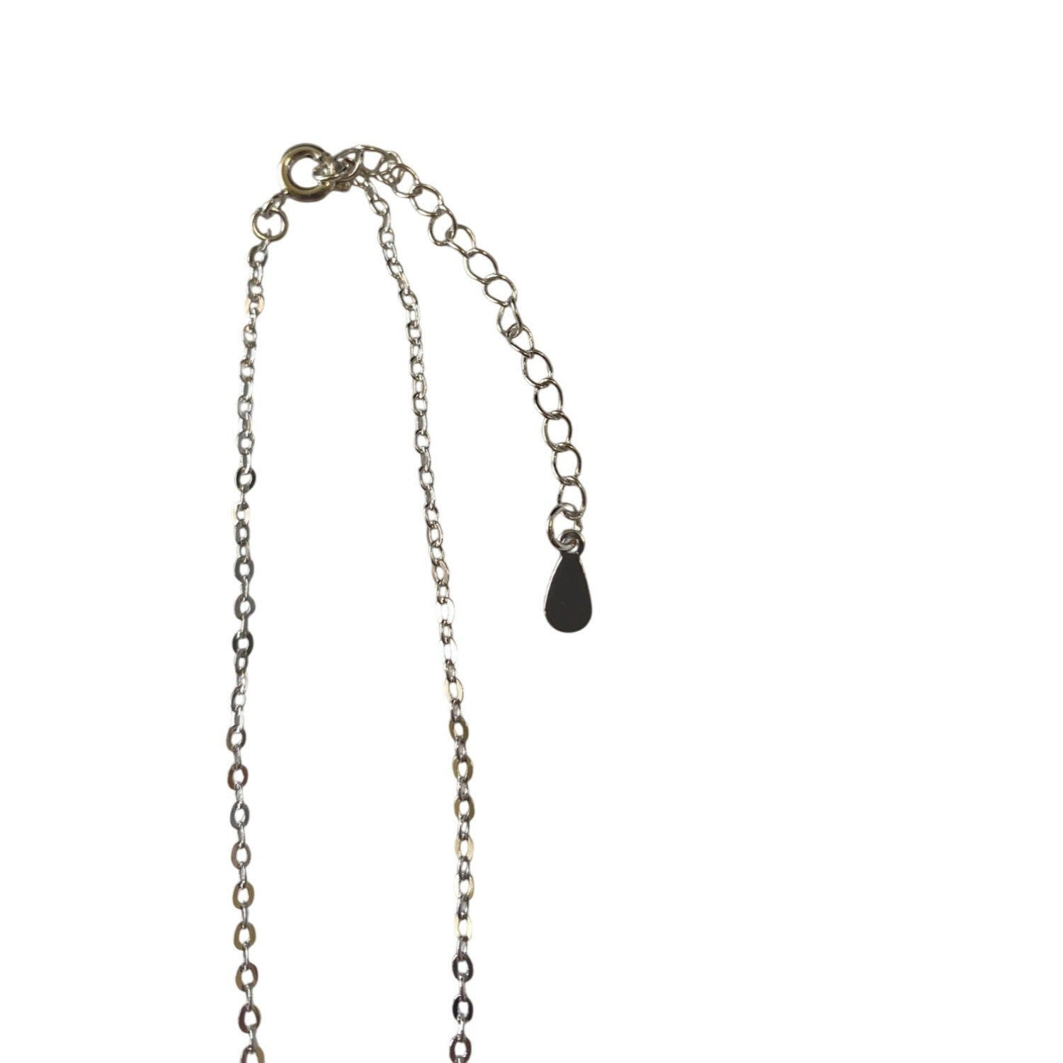 Two Star Silver Tone Necklace With Rhinestones Chain Pendant Jewelry Copper