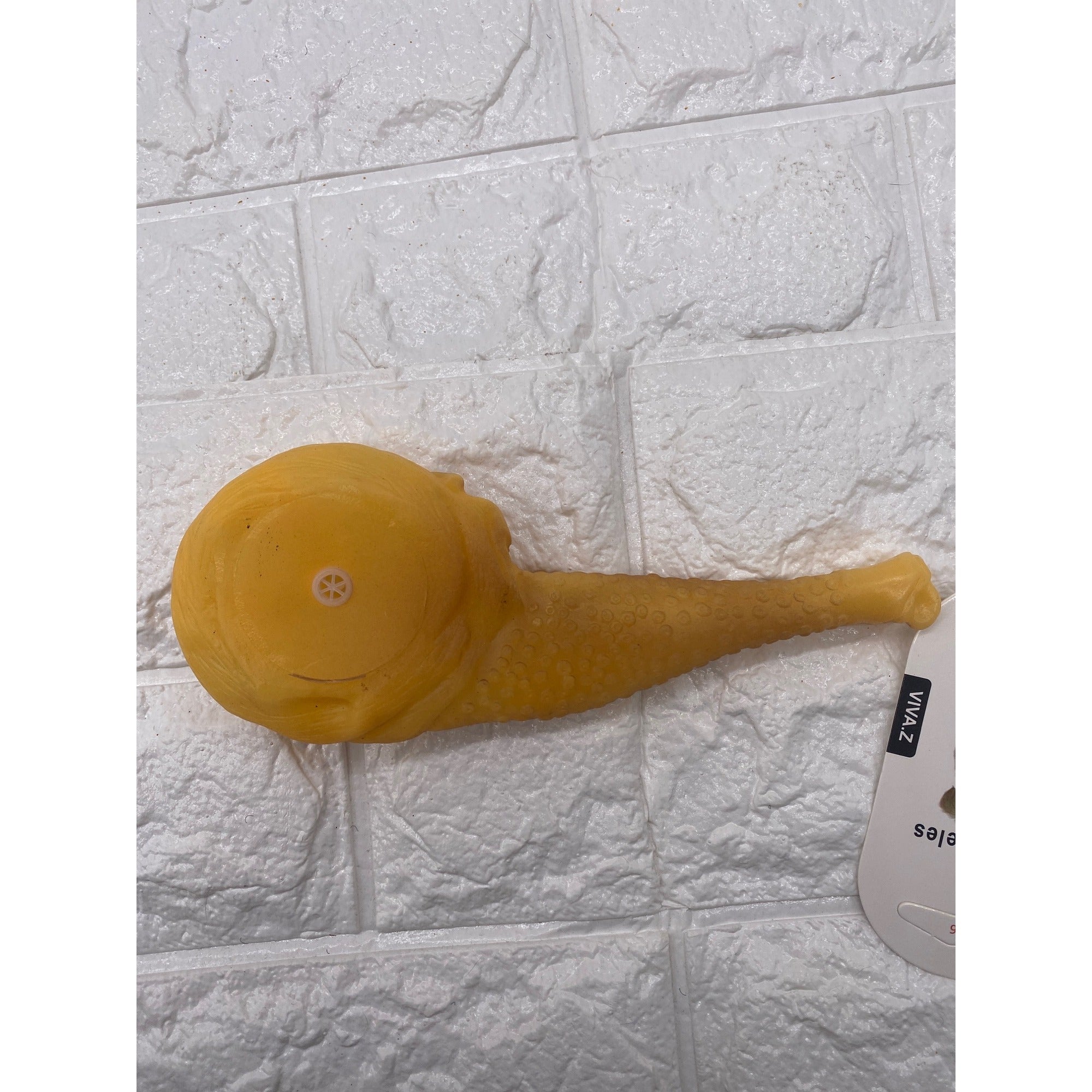 Viva-Z Rubber Squeaky Chicken Pet Toy Durable & Fun Yellow 9” Size For Pets