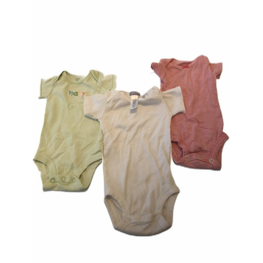 Carters Baby Girls Sz NB 6pc One Piece Bodysuit Lot Assorted Patterns And Colors