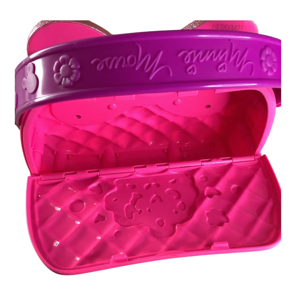 Minnie Mouse Hot Pink Purse with Glitter Bow Plastic Disney Girls Pocketbook