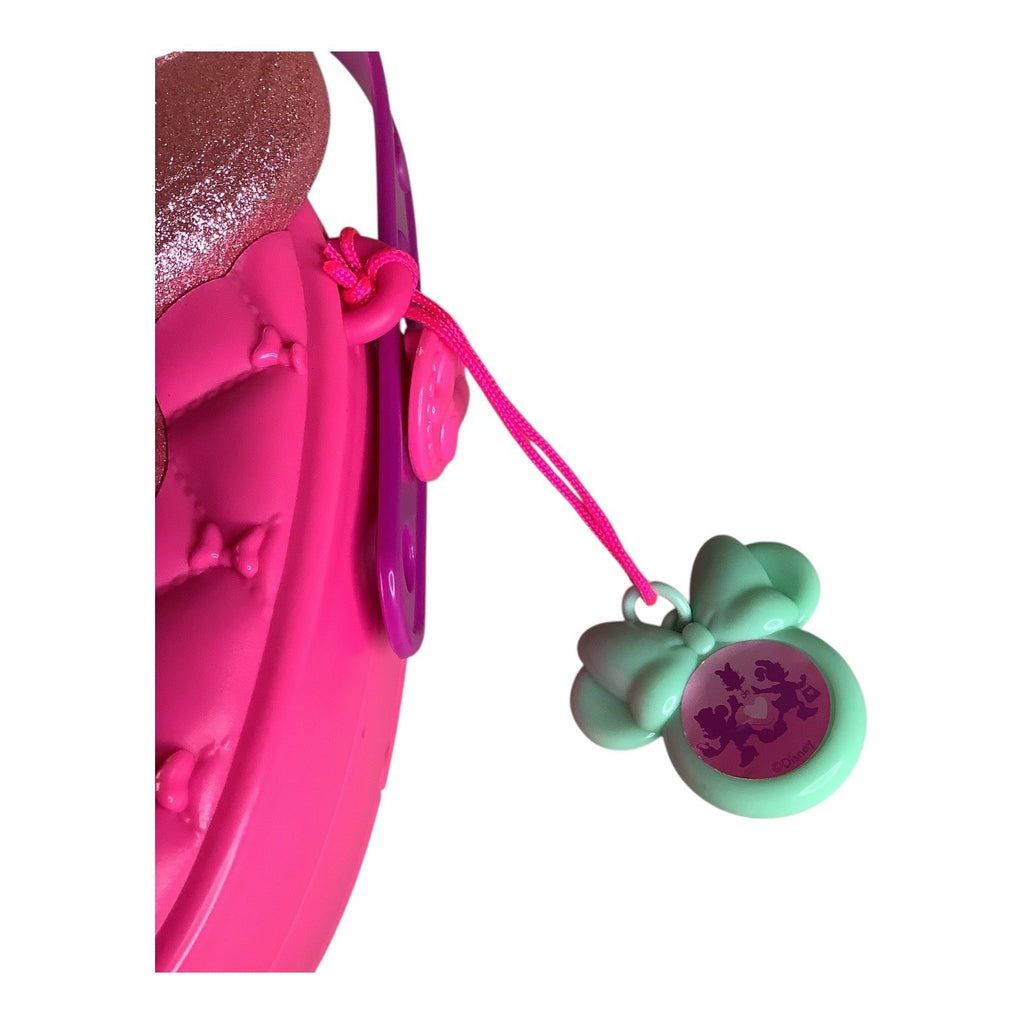 Minnie Mouse Hot Pink Purse with Glitter Bow Plastic Disney Girls Pocketbook