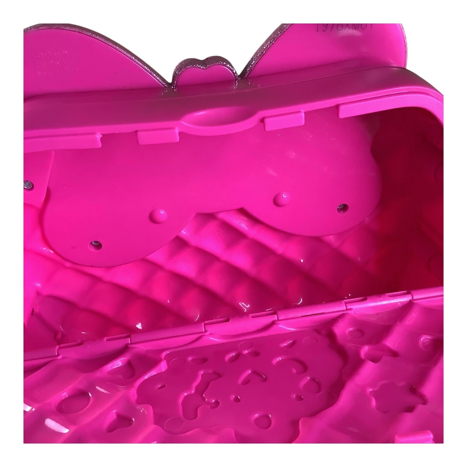 Minnie Mouse Hot Pink Purse with Glitter Bow Plastic Disney Girls Pocketbook