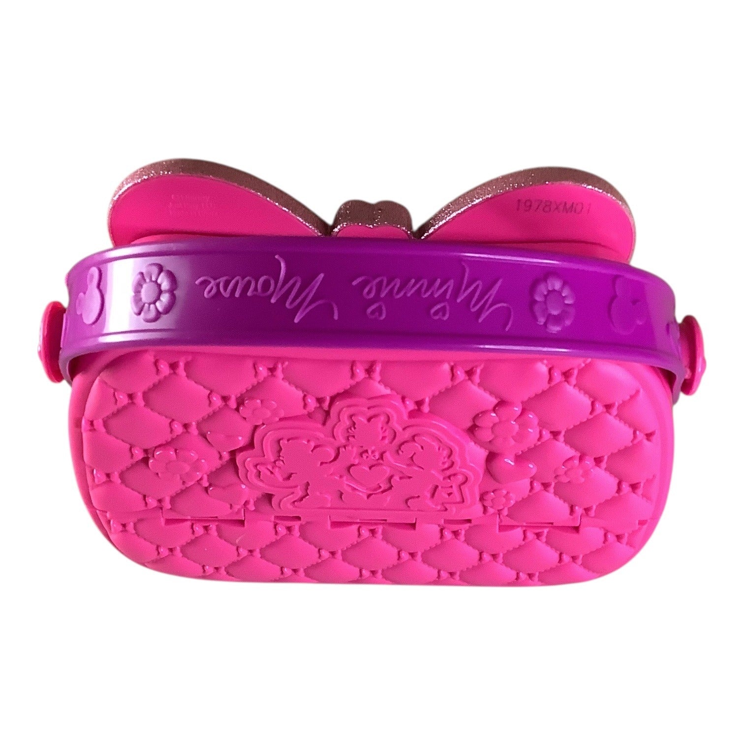 Minnie Mouse Hot Pink Purse with Glitter Bow Plastic Disney Girls Pocketbook