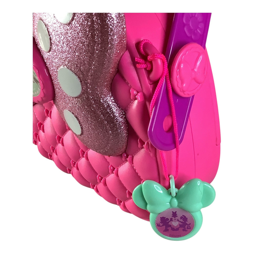 Minnie Mouse Hot Pink Purse with Glitter Bow Plastic Disney Girls Pocketbook