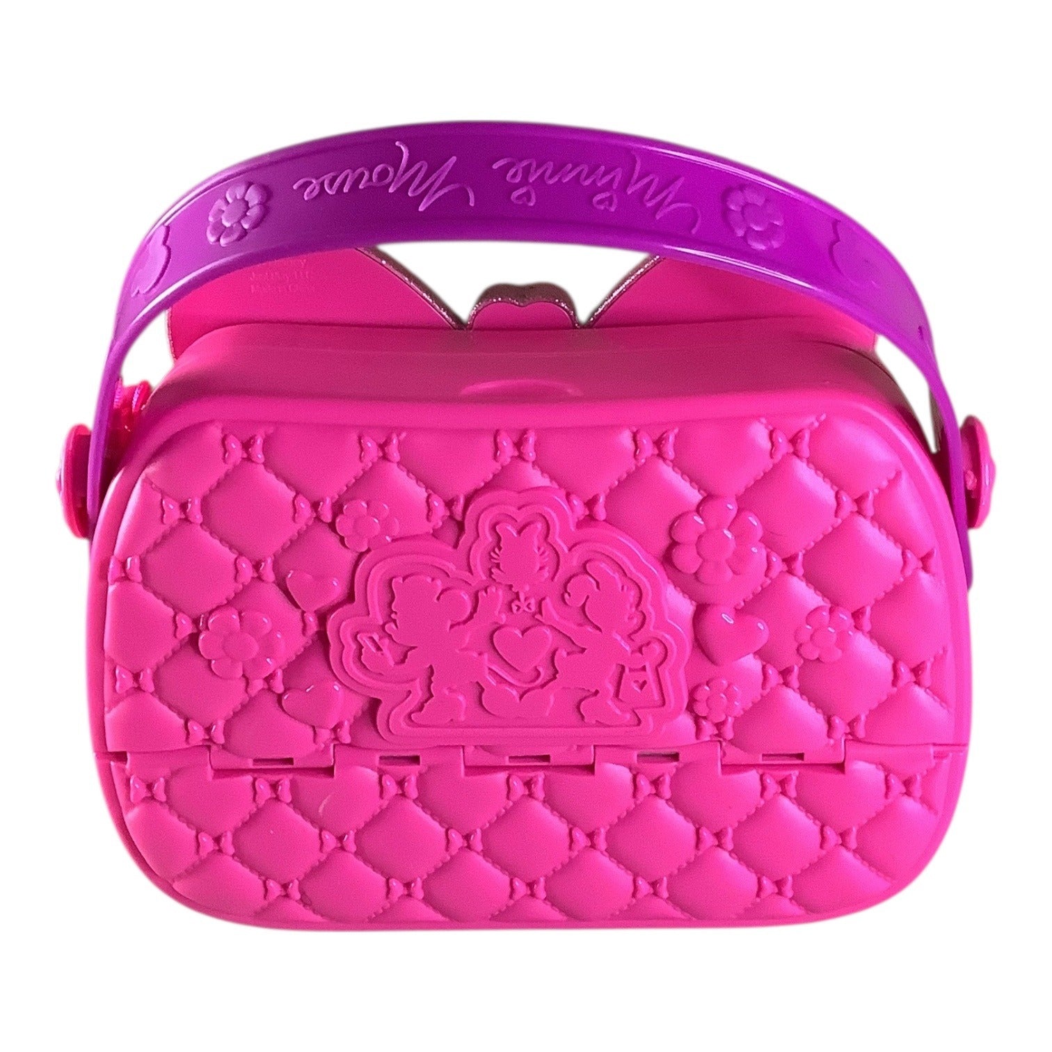 Minnie Mouse Hot Pink Purse with Glitter Bow Plastic Disney Girls Pocketbook