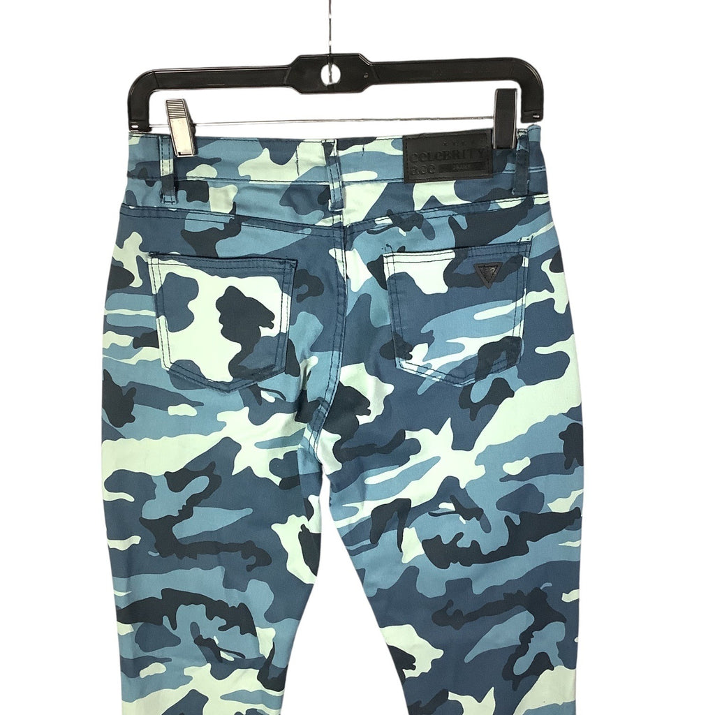 Celebrity Ace Women's Camouflage Jeans  Flare & Wide Leg Blue 28in Waist