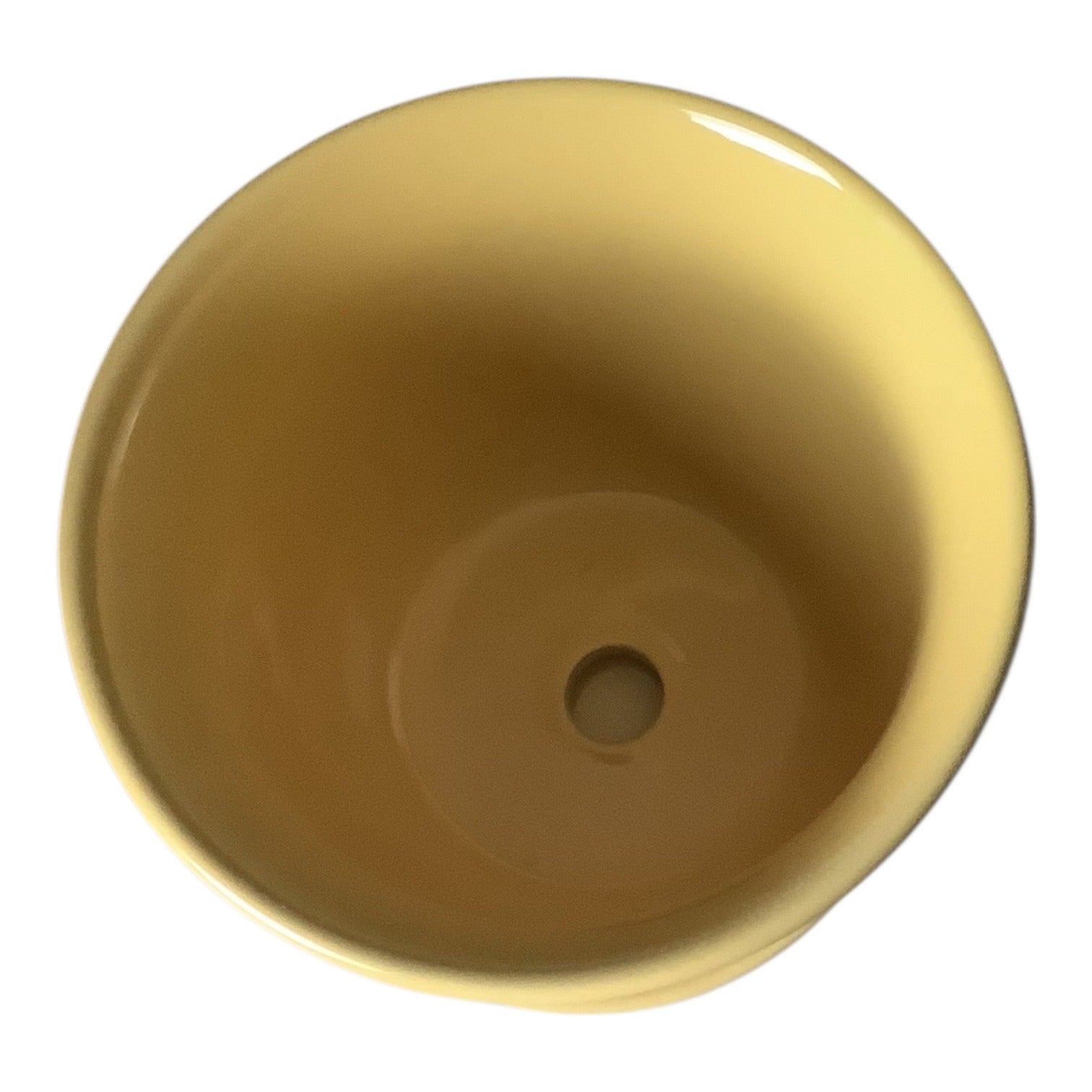 Shabby Chic Pink Faux Peony Floral & Yellow Ribbed Ceramic Pot Set Home Decor