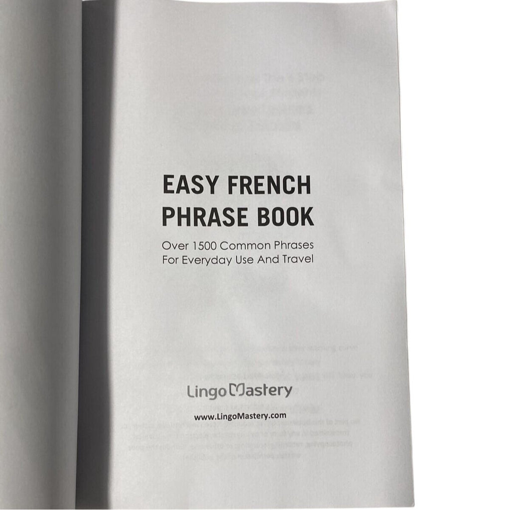 Easy French Phrase Book: Over 1500 Phrases For Travel & Everyday Use Language Guide