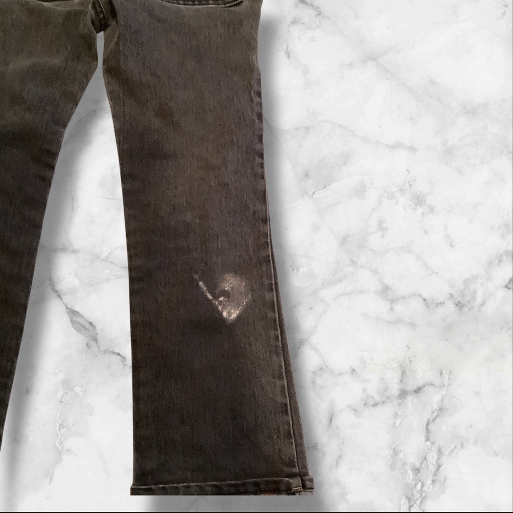 PellePelle Girls Size 6X Black Jeans With Belle Belle Design & Embroidered Cuffs