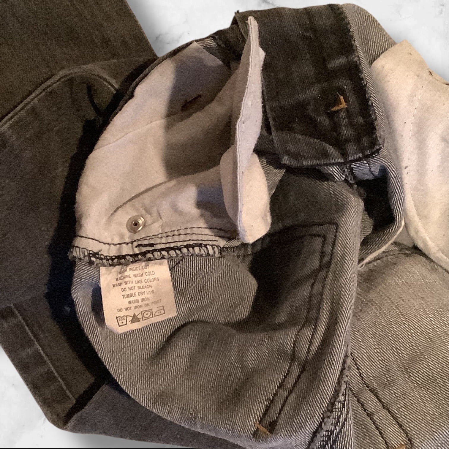 PellePelle Girls Size 6X Black Jeans With Belle Belle Design & Embroidered Cuffs