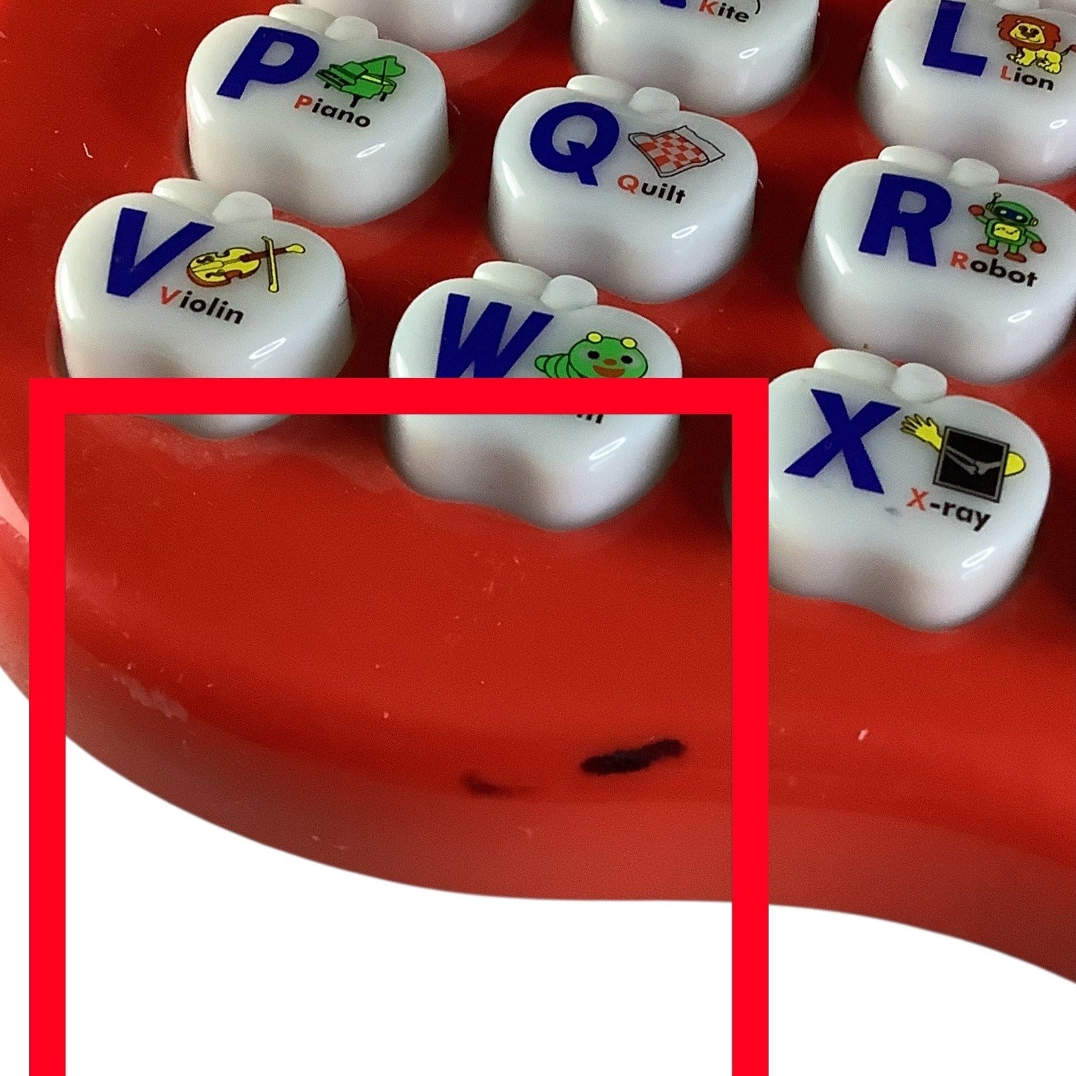 VTech Alphabet Apple Interactive Learning Toy Untested Batteries Needed