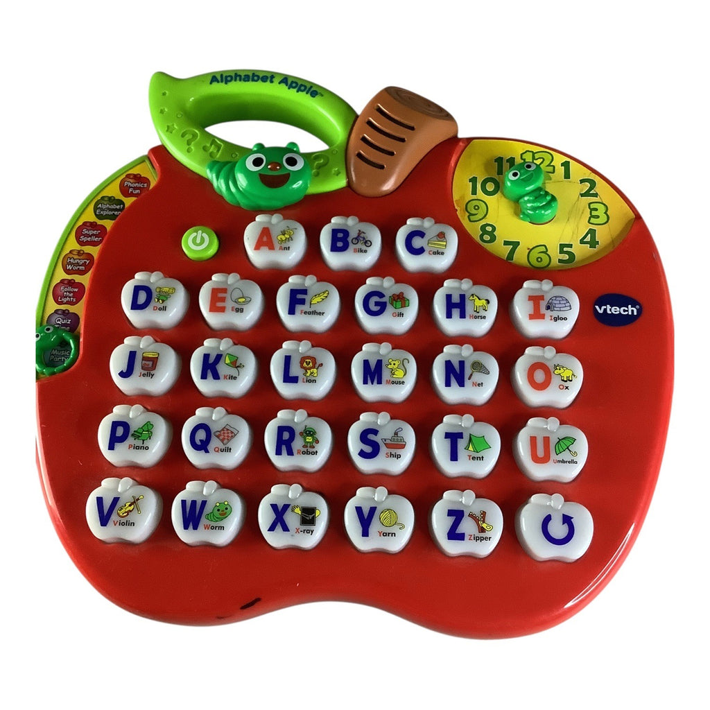 VTech Alphabet Apple Interactive Learning Toy Untested Batteries Needed