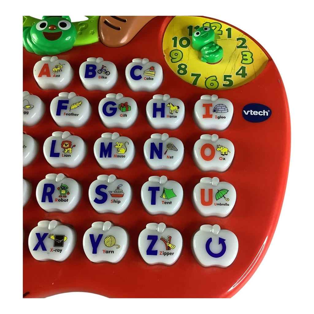 VTech Alphabet Apple Interactive Learning Toy Untested Batteries Needed