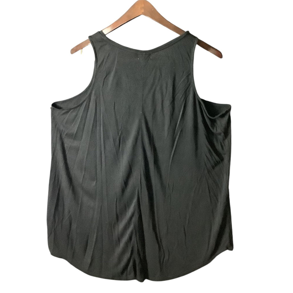 Old Navy Womens Black Graphic Tank Top 3X Plus When Do We Leave Print