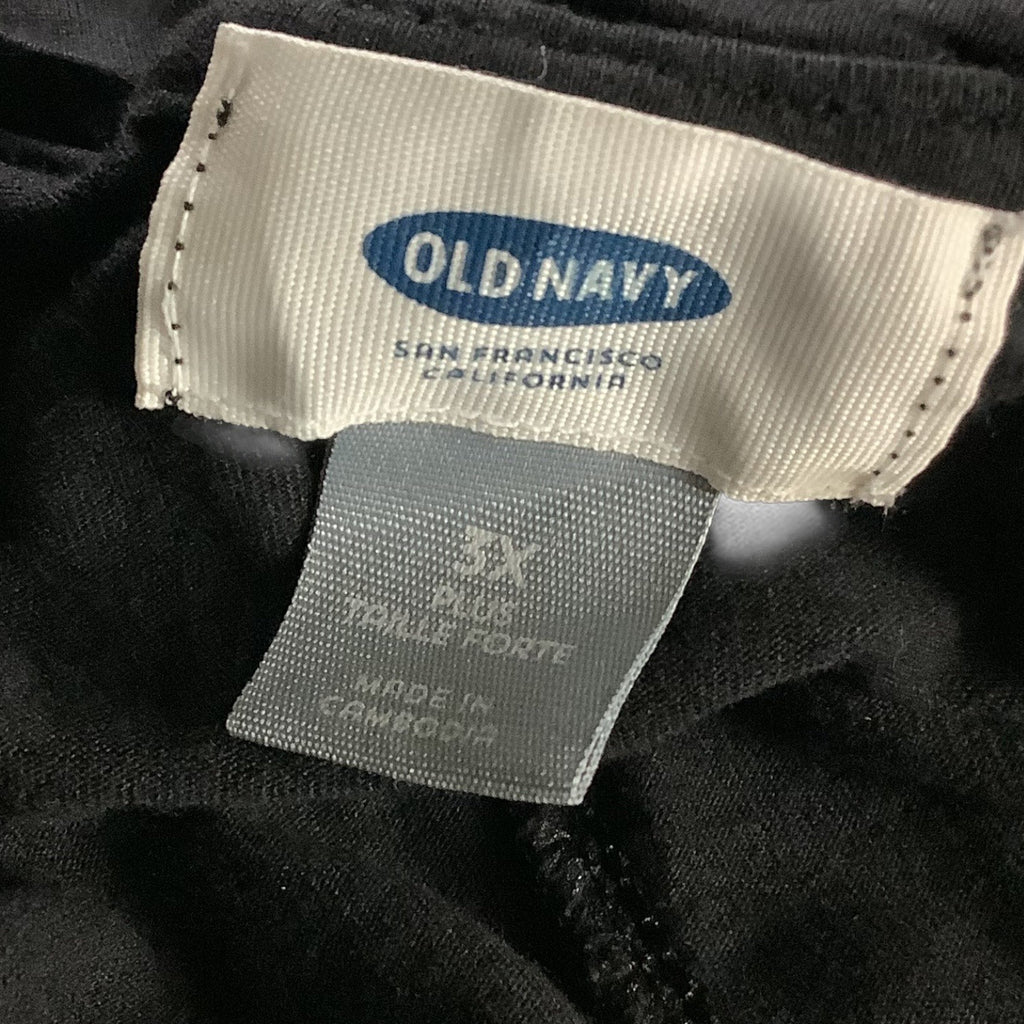 Old Navy Womens Black Graphic Tank Top 3X Plus When Do We Leave Print