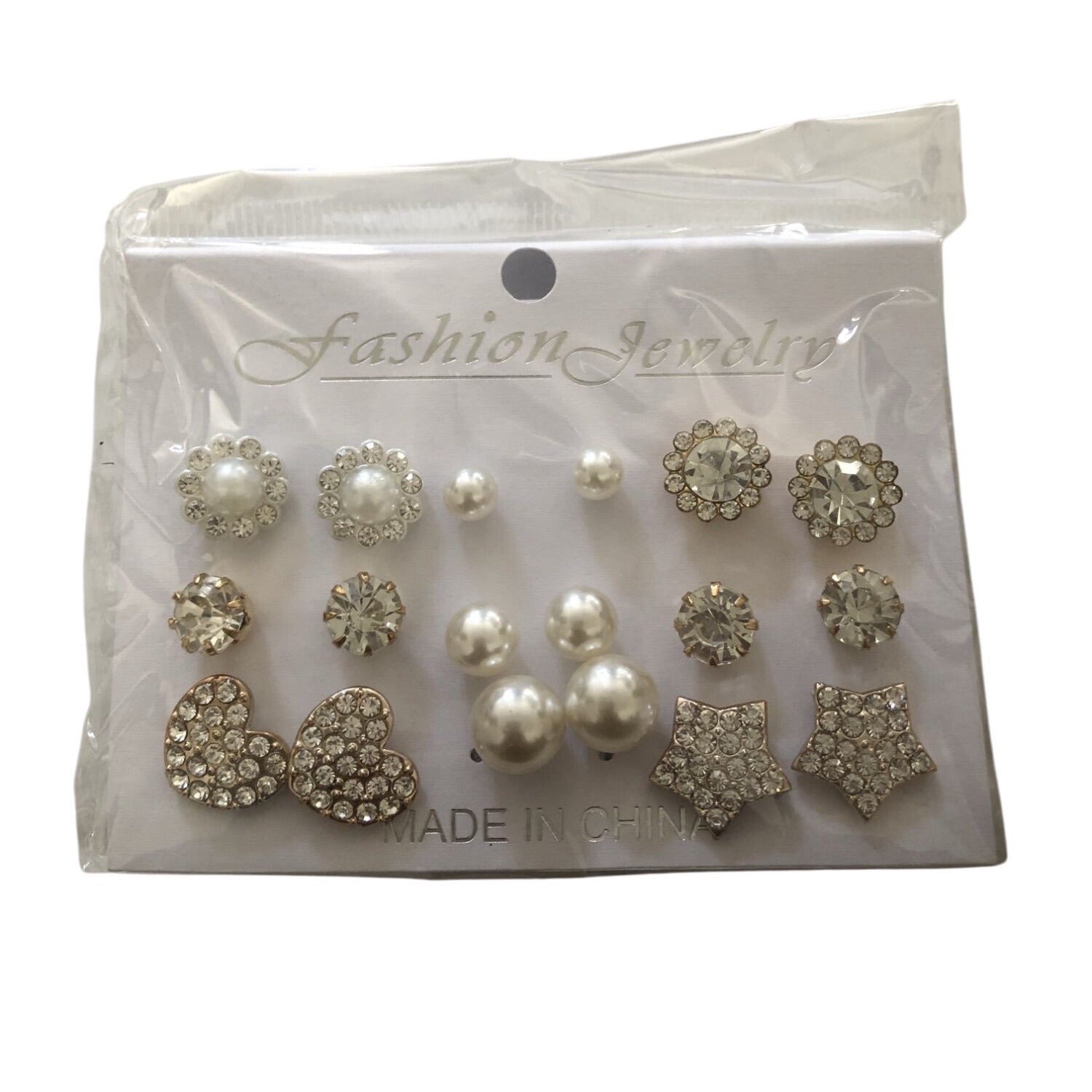 Fashion Jewelry Earring Lot 1 set of 9 pairs 1 Pack