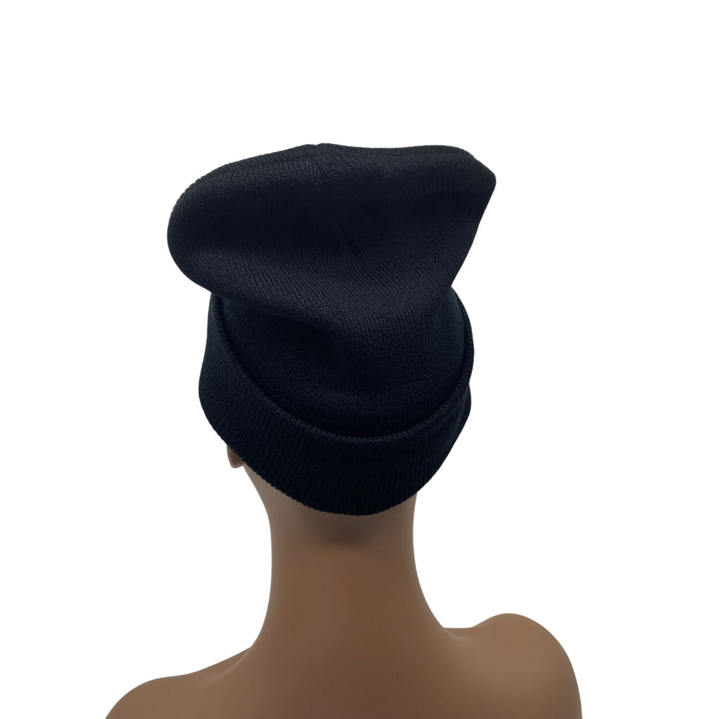 Ultra Bright 5 LED Black Winter Beanie Cap Warm Knit Hat Unisex With Light