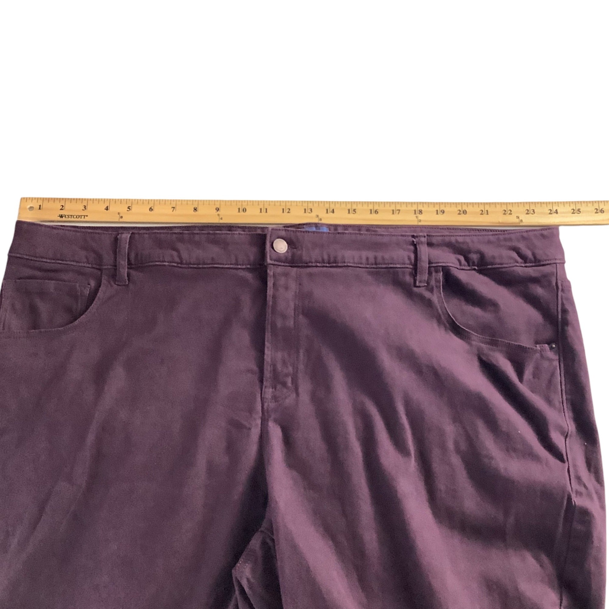 Old Navy Rockstar Mid-Rise Pants Womens Size 28 Plus Reg Purple Stretchy Skinny