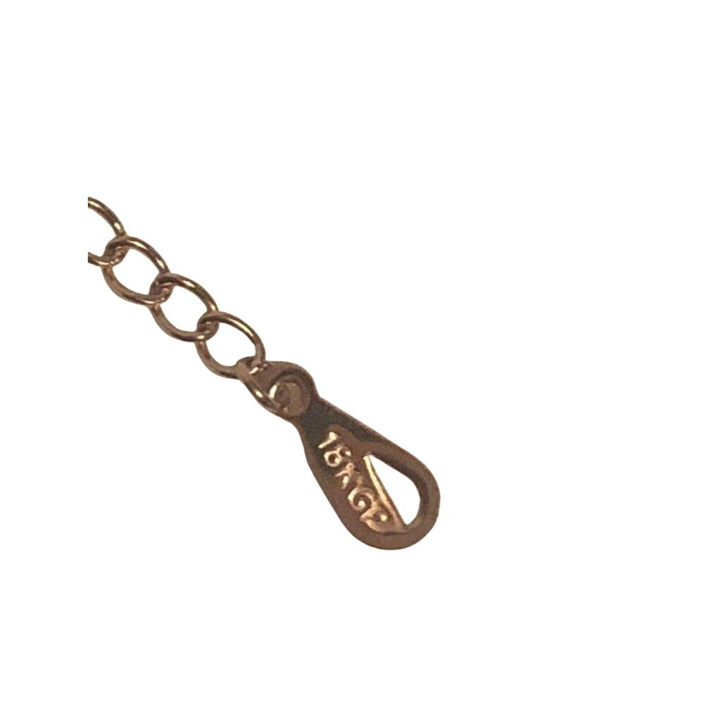 Love Rhinestones Chain Necklace Rose Gold & White Stainless Steel & Rhinestone