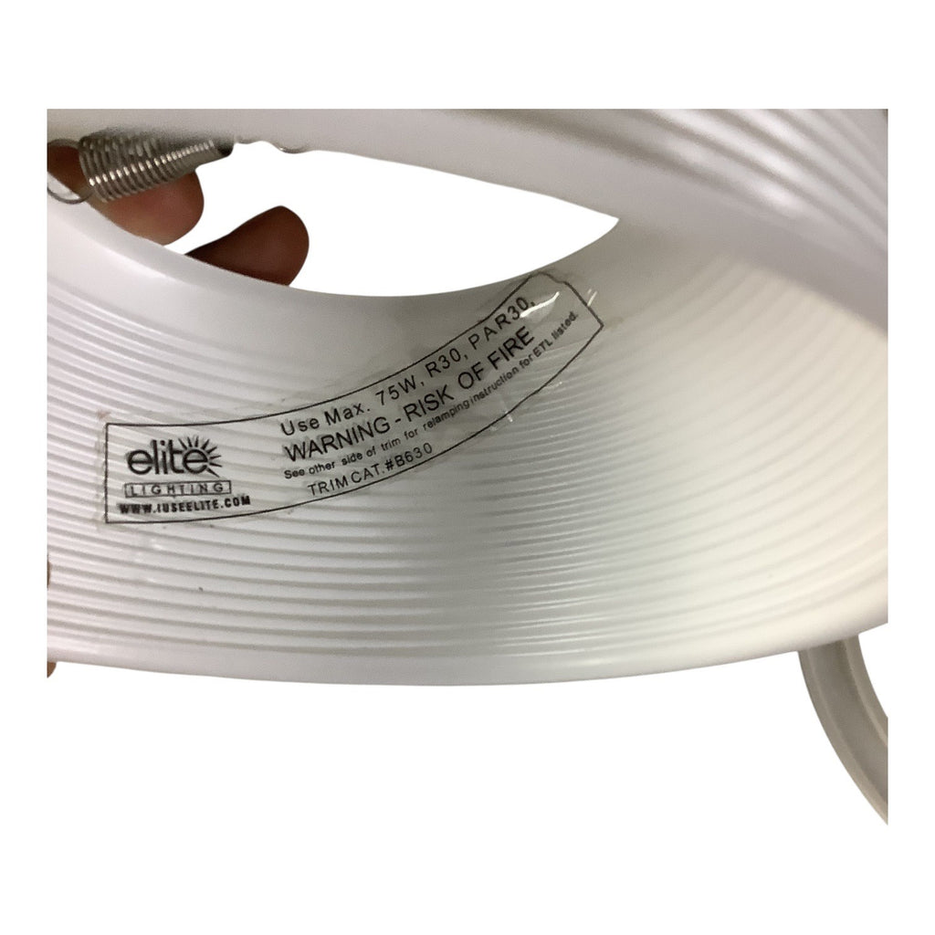 Elite Lighting White Baffle & Trim R30 PAR30 Recessed Light Trim B530 Spring Clip