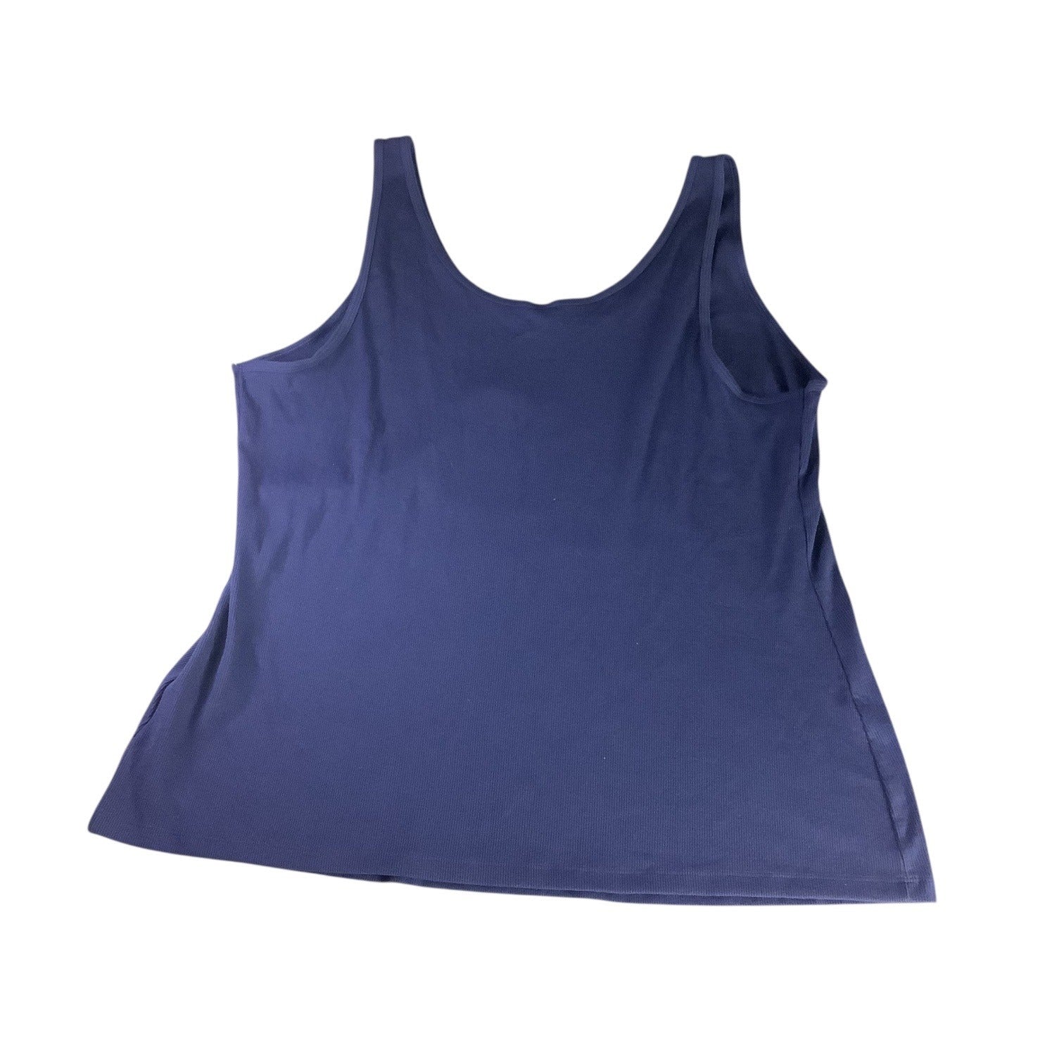 Old Navy Women's Plus Size 3X Blue First Layer Rib Knit Scoop Neck Tank Top