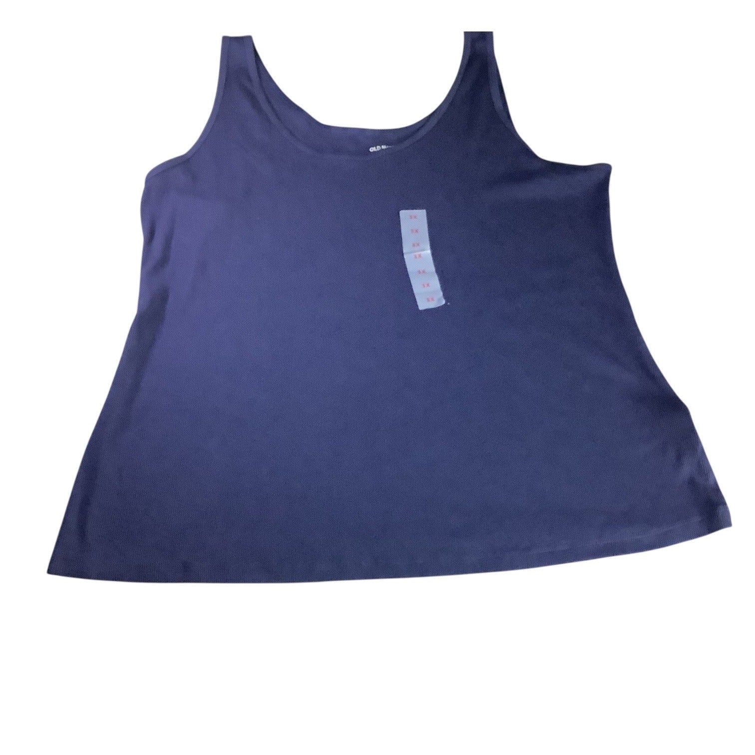 Old Navy Women's Plus Size 3X Blue First Layer Rib Knit Scoop Neck Tank Top