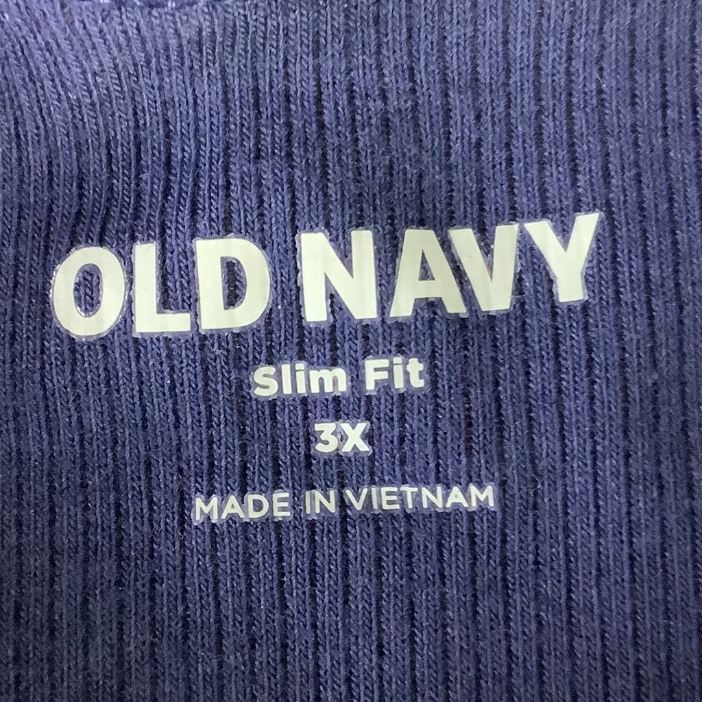 Old Navy Women's Plus Size 3X Blue First Layer Rib Knit Scoop Neck Tank Top