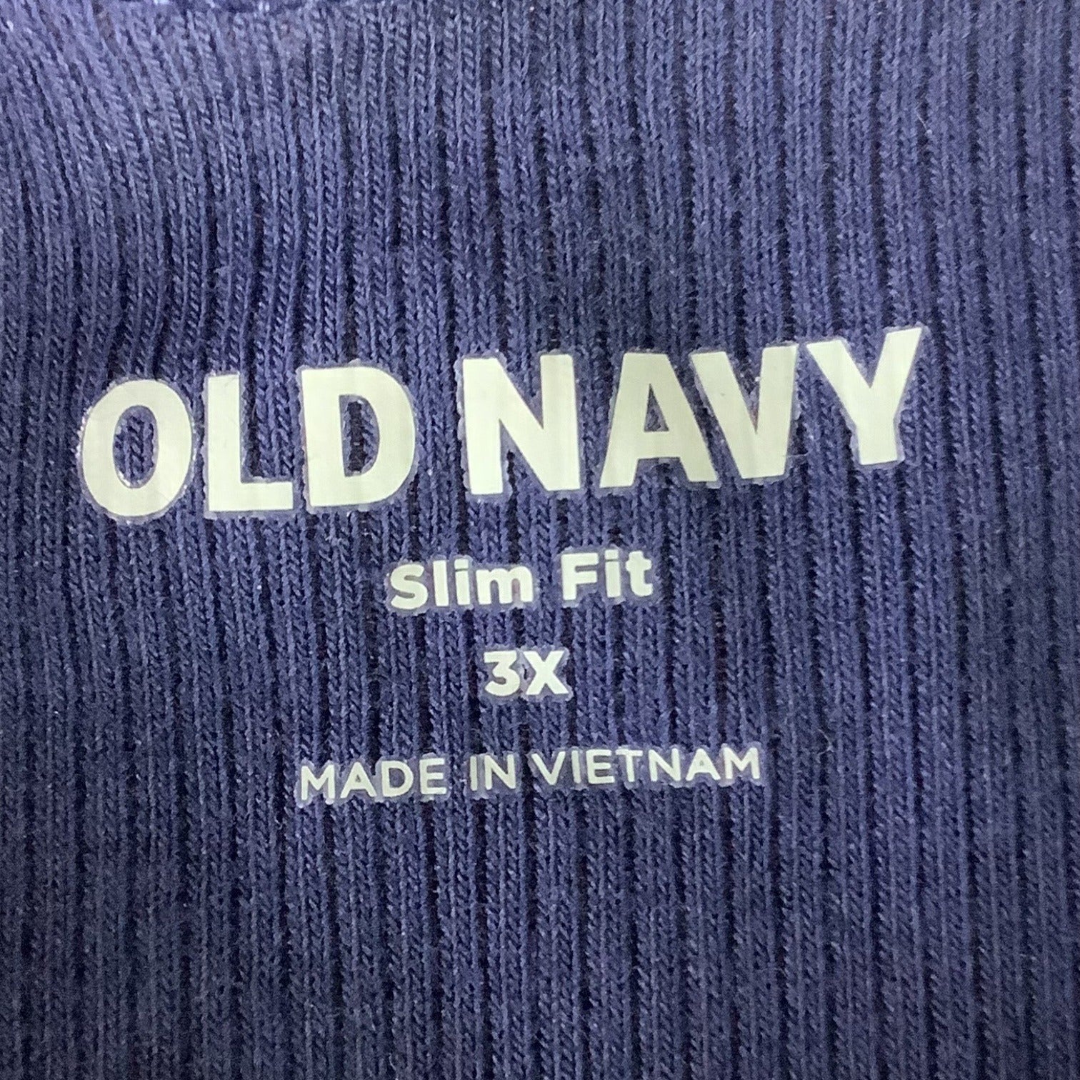 Old Navy Women's Plus Size 3X Blue First Layer Rib Knit Scoop Neck Tank Top