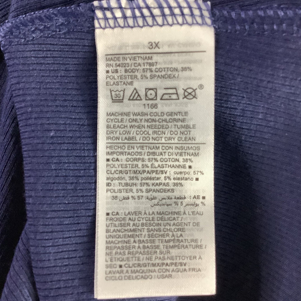 Old Navy Women's Plus Size 3X Blue First Layer Rib Knit Scoop Neck Tank Top